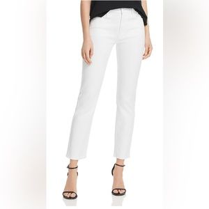 Mother The Mid Rise Dazzler Ankle White Denim Jeans